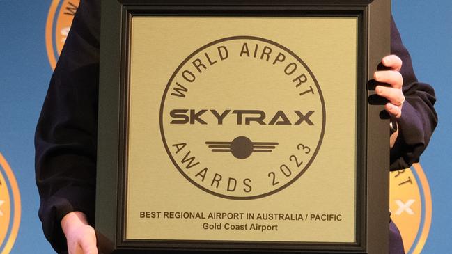 Gold Coast Airport wins two awards at the Skytrax World Awards. Photo: Supplied