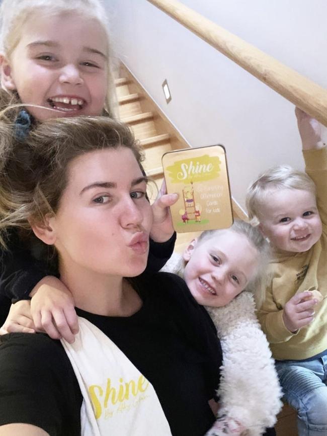 Abby Gilmore and her children. Picture: Instagram