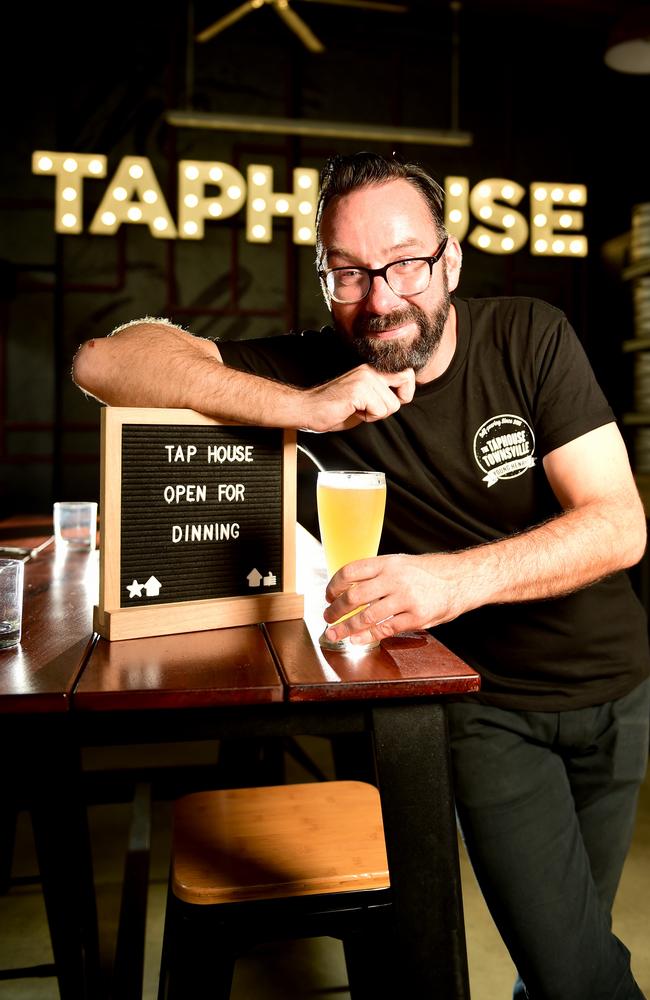 Manager Dave Hinnrichs of Taphouse is excited to be open for diners again with the easing of COVID-19 restrictions. Picture: Alix Sweeney