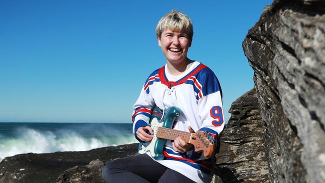 Indie pop singer-songwriter Alex the Astronaut, aka Alexandra Lynn, at Clovelly beach in Sydney, returns to Splendour in the Grass near Byron Bay this weekend. Picture: John Feder