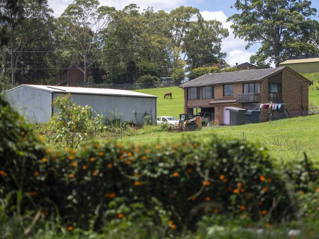 The property at Dural in Sydney’s North West where the caravan containing explosives was relocated to before the discovery. Photo Jeremy Piper