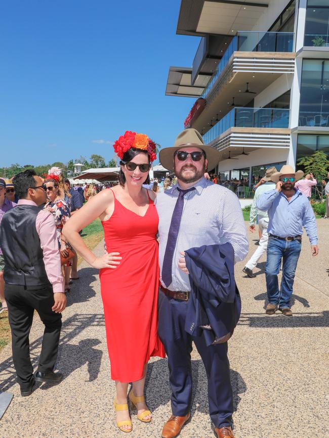 Claire and Matthew Punch at the 2021 Great Northern Darwin Cup. Picture: Glenn Campbell