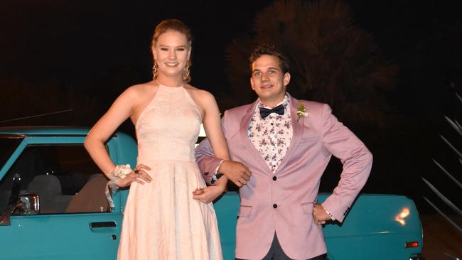 Sarah Hall and Cameron Thompson, St John's Senior Formal, Roma 2019.