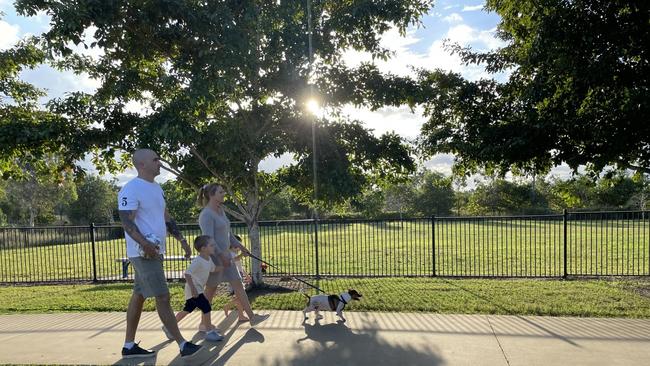 A family walks through Maidment Group's Sanctum Estate. Picture: Maidment.