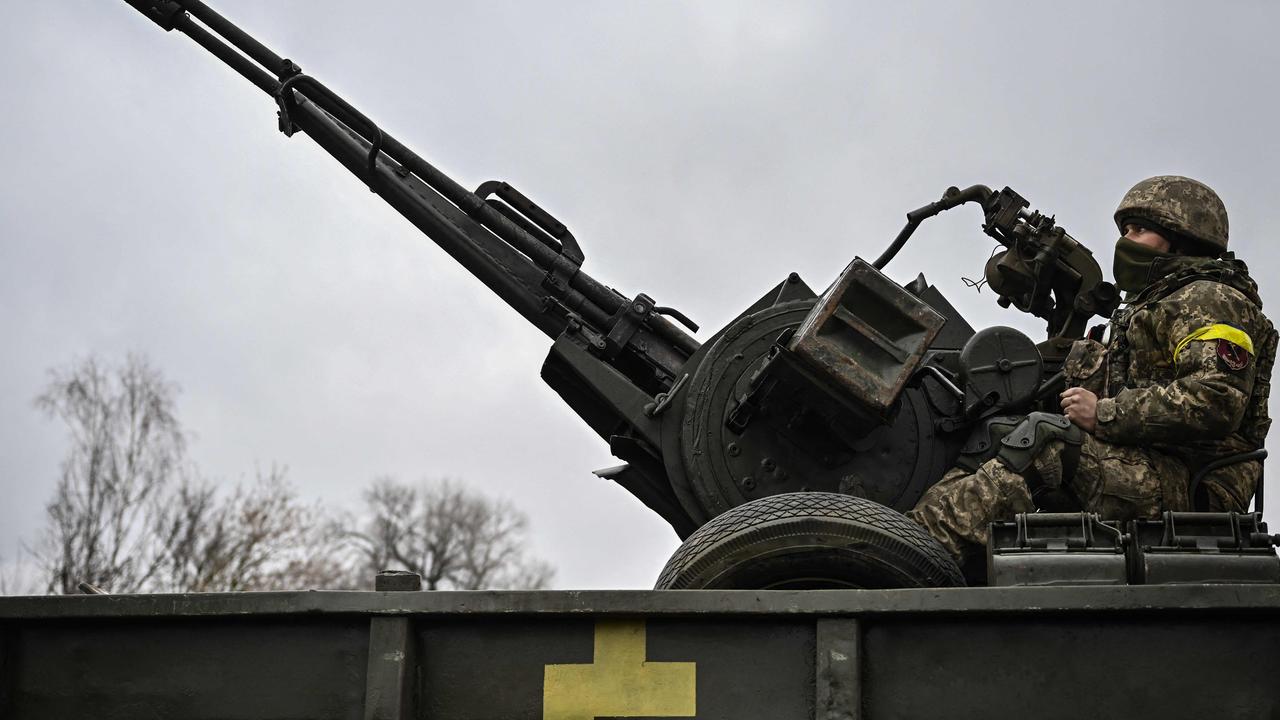 An Ukrainian soldier at a frontline, northeast of Kyiv. Picture: Aris Messinis/AFP