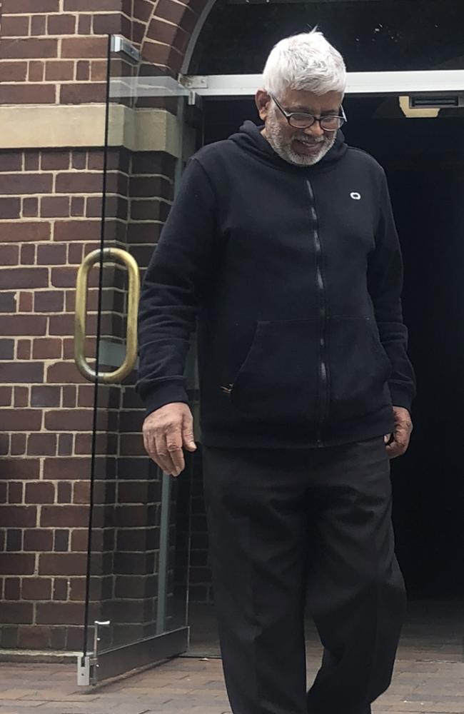 A smiling Abdul Sattar, 62, leaving Manly Local Court on Wednesday, where he avoided a jail sentence for sexually touching a 14-year-old female shop assistant on the northern beaches.