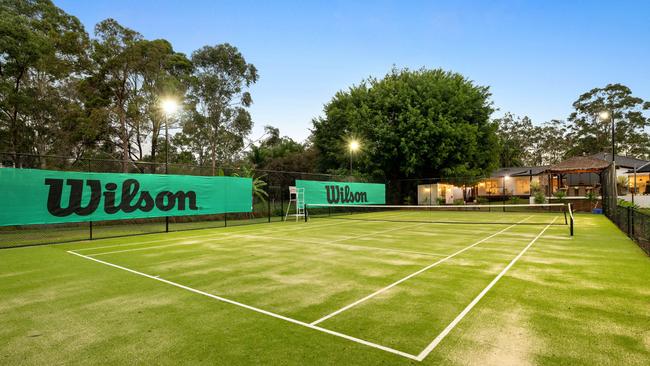 The tennis court is great for family fun days.