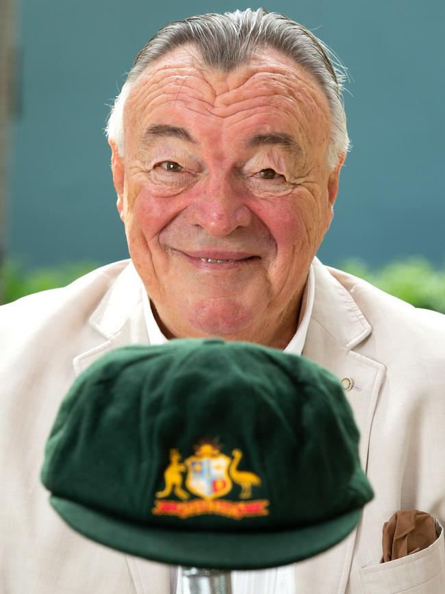 John Maclean with his treasured Test cap. (AAP Image/Richard Walker)