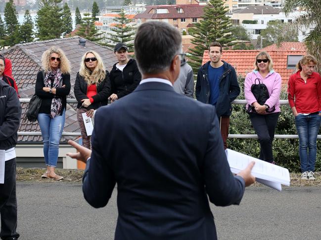 The auction at 27 Greycliffe St, Queenscliff, an original 1930s house with big ocean view on the market for the first time in decades, Sydney, Australia, 17 June 2017.