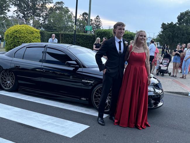 The students of Aldridge State High School arriving at their formal.