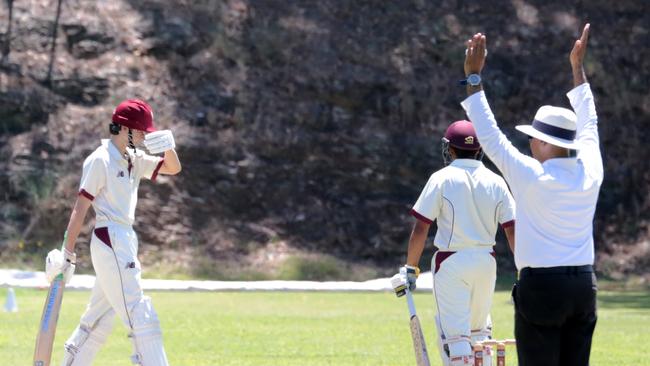 Curtis Beavers hits six for St Peters. PICTURE: CHRIS THOMAS