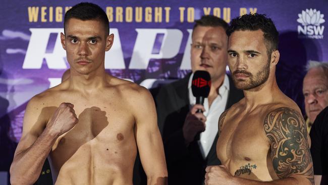 Tim Tszyu will take on Bowyn Morgan at Bankwest Stadium on Wednesday night. Picture: Getty Images