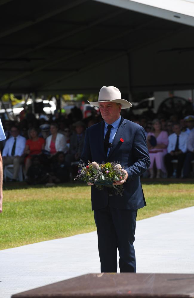 Nationals leader Barnaby Joyce at the 81st commemoration of the Bombing of Darwin.