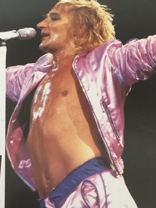 Rod Stewart in a stage outfit designed by Fleur Thiemeyer. Picture: Instagram