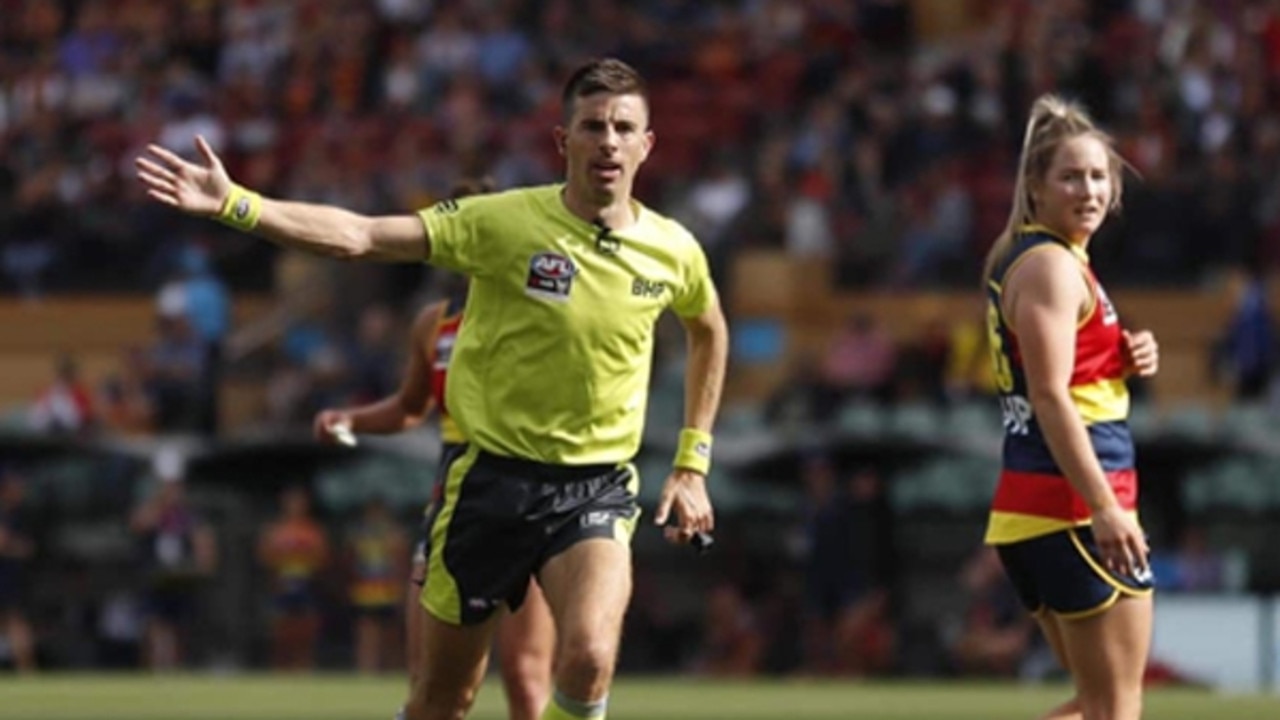 Michael Pell retired from the AFL umpiring team. Picture: AFL Photos