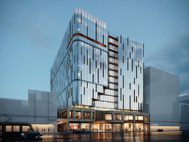 Artist impression of 15-storey office tower planned for 60 King William Street, Adelaide. Supplied by Charter Hall