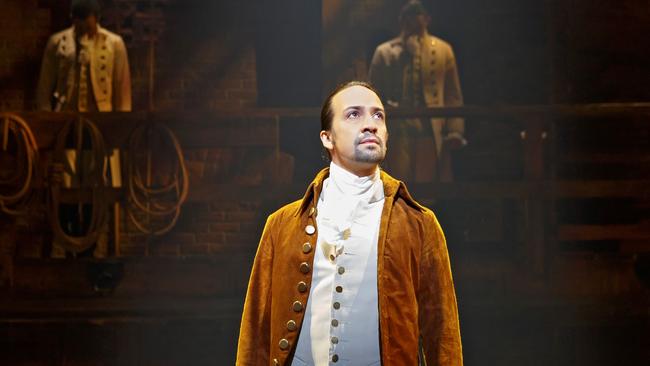 Lin-Manuel Miranda on stage as Alexander Hamilton. Picture: Supplied