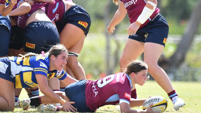 Women's Rugby between Easts and UQ. Saturday April 22, 2023. Picture, John Gass