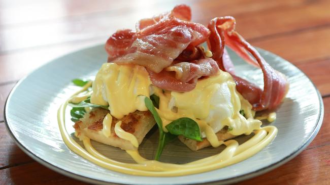 Eggs benedict at Whiskey Business Cafe, Capalaba