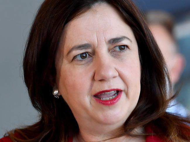 BRISBANE, AUSTRALIA - NewsWire Photos September 23, 2021: COVID-19 press conference with Queensland Premier Annastacia Palaszczuk at the new Pinkenba Vaccination Centre, Brisbane International Cruise Terminal.Picture: NCA NewsWire / John Gass