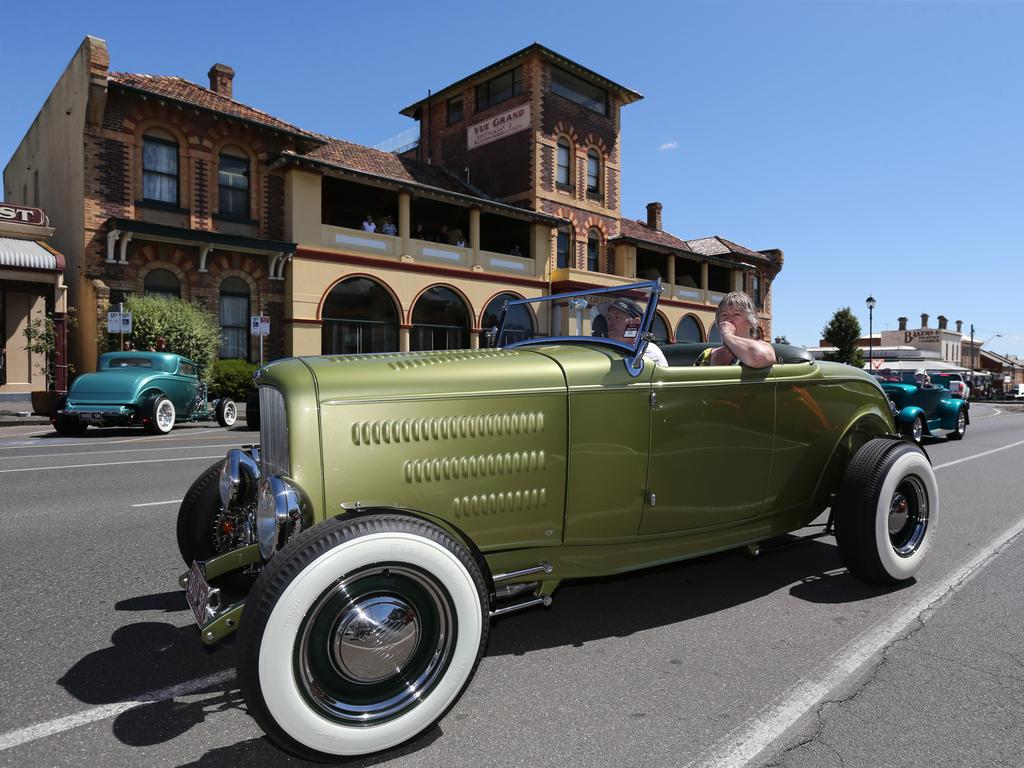 The annual Queenscliff Rod Run may have been called off this weekend, but rev heads still flocked to the town for an "unofficial" meet. Picture: Mike Dugdale