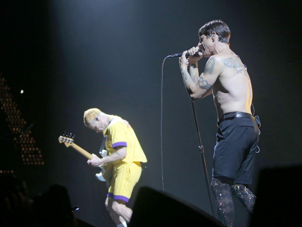 Red Hot Chili Peppers kick off their Australian tour at Hobart's Derwent Entertainment Centre. Picture: PATRICK GEE