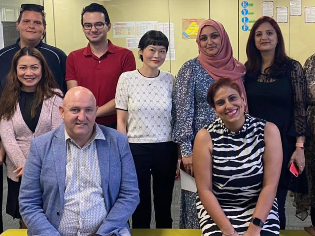 David Gross (bottom left, blue suit jacket), Educare College. The college was placed into administration on May 1. Picture: Facebook/Educare College