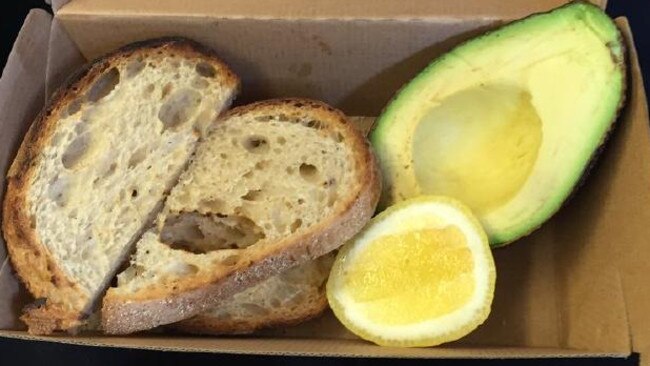 DIY avocado toast from a cafe in Melbourne.