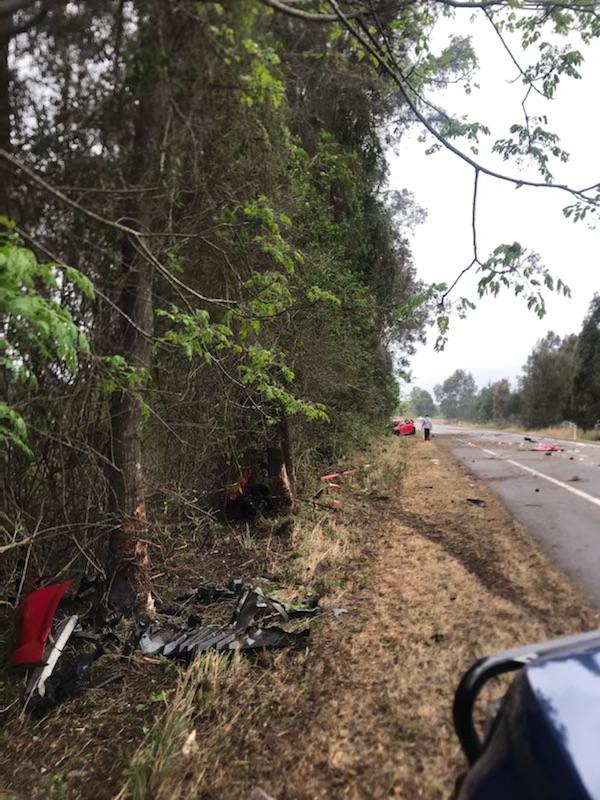 A man is dead and a woman critically injured after a single vehicle crash on the Pacific Highway near Taree on Friday afternoon.