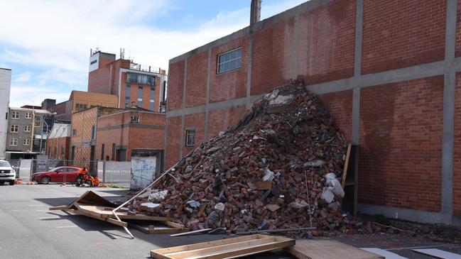The site of Launceston's former Empire 44 Bar & Nightclub, which is being demolished and rebuilt in an $8m redevelopment to house a new Rebel Sport outlet. Picture: Alex Treacy
