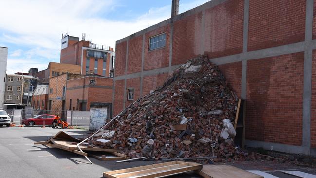 The site of Launceston's former Empire 44 Bar &amp; Nightclub, which is being demolished and rebuilt in an $8m redevelopment to house a new Rebel Sport outlet. Picture: Alex Treacy