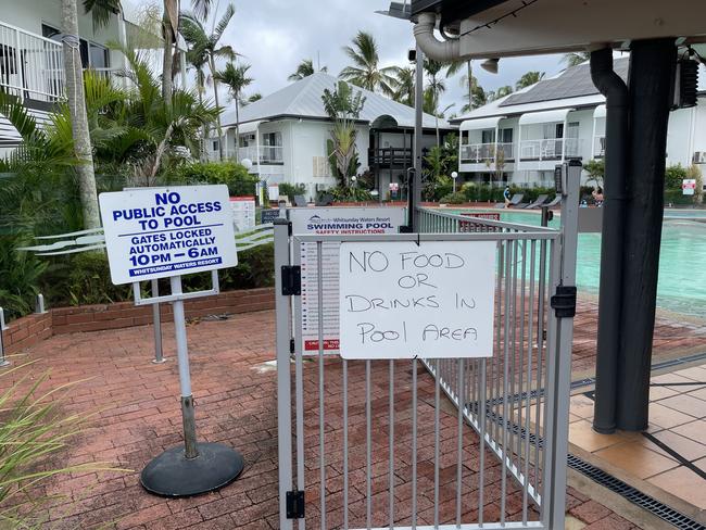 Access to the pool is blocked by a double gate and requires a fob to get in. Photo: Fergus Gregg