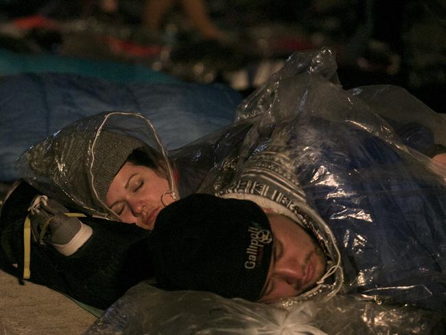 Tourists at the Anzac dawn service on the Gallipoli peninsula, Turkey. Picture: Ella Pellegrini