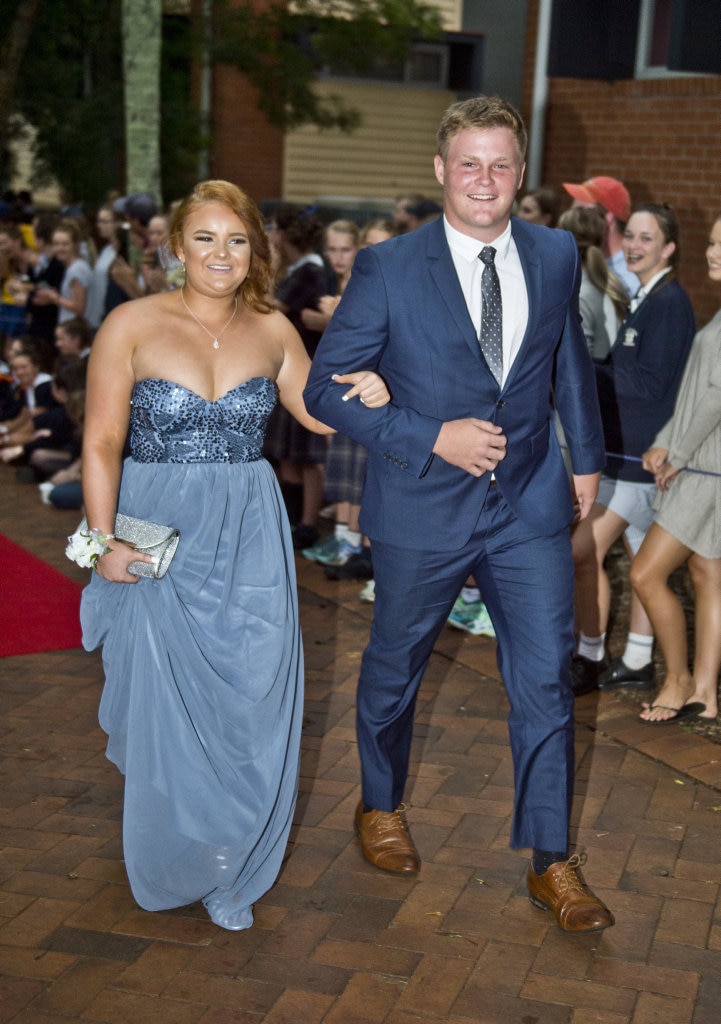 ( From left ) Maddie Algie and John Dowie. Picture: Nev Madsen