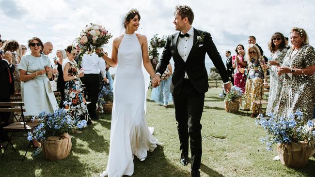 Martha Baillieu married Tim Amor on the Bellarine Peninsula. Picture: Ed Sloane Photography.