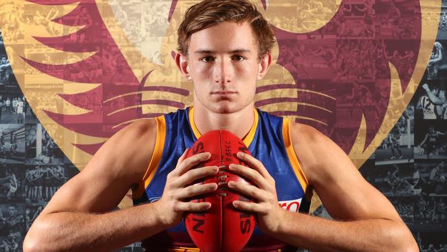 Harris Andrews never considered leaving Brisbane before signing a new contract this week but it’s not just because he’s from Queensland. Picture: Darren England