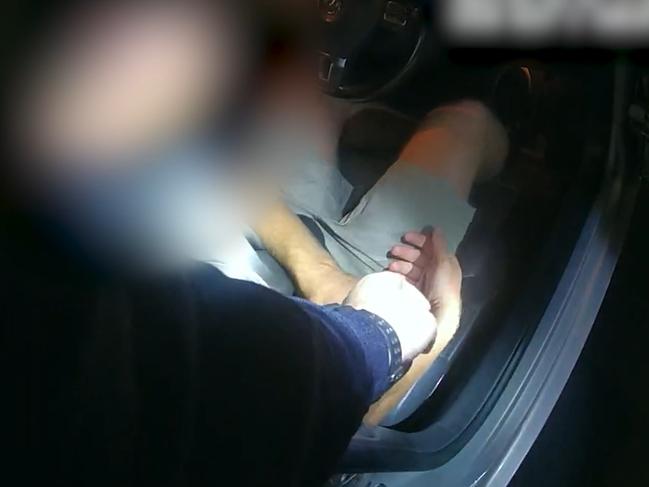 The officer had to wake the man up after he allegedly fell asleep at a set of traffic lights on Sunday along Maroochydore Rd, Maroochydore.