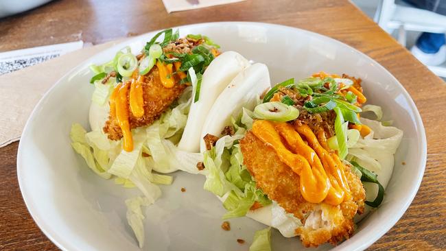 Panko crumbed chicken baos at Devour, Richmond. Picture: Dianne Mattsson