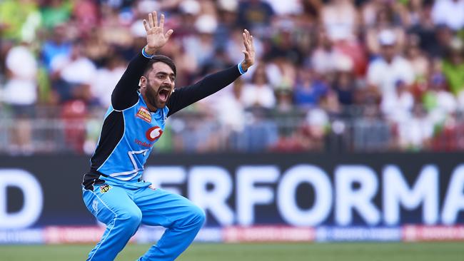 Rashid Khan has proven himself in the BBL with the Strikers — and now wants a crack at the Hundred. Picture: Getty