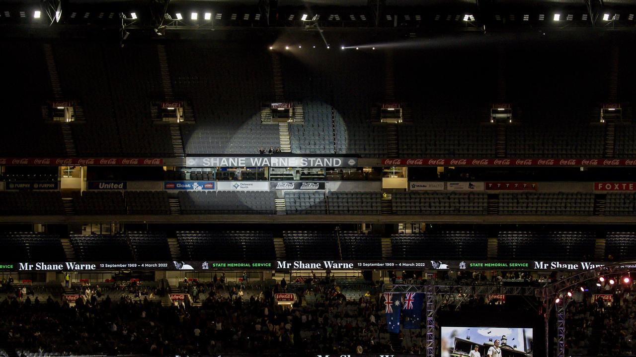 The Shane Warne Stand at the MCG.