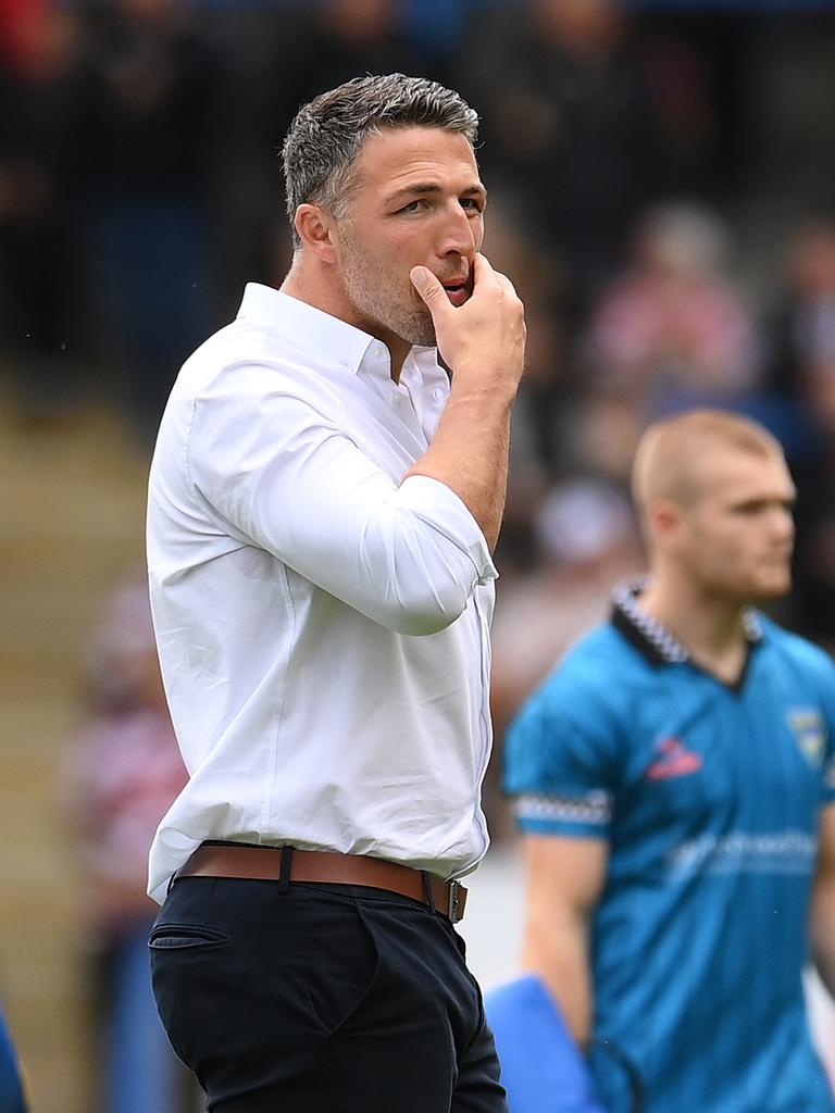 Sam Burgess is the head coach of Super League side Warrington. (Photo by Ben Roberts Photo/Getty Images)