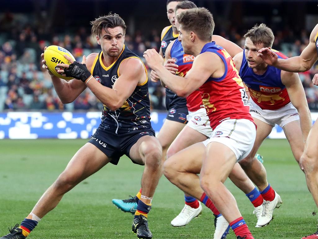 The game was an arm-wrestle early before the Lions pulled away. (Photo by Sarah Reed/AFL Photos via Getty Images)