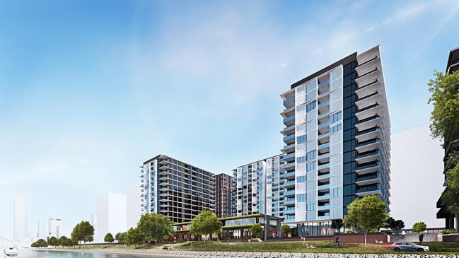 An artist’s impression of R&amp;F Property Australia’s development on the riverfront at West End in Brisbane.