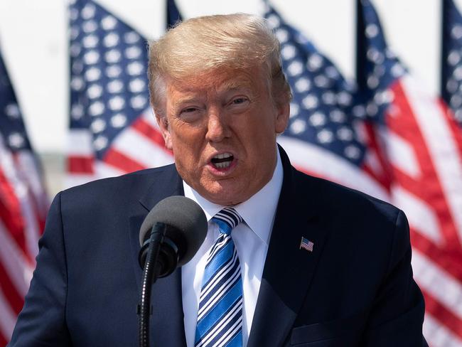 US President Donald Trump has been criticised for hyping the anti-malaria drug Hydroxychloroquine. Picture: Jim Watson/AFP