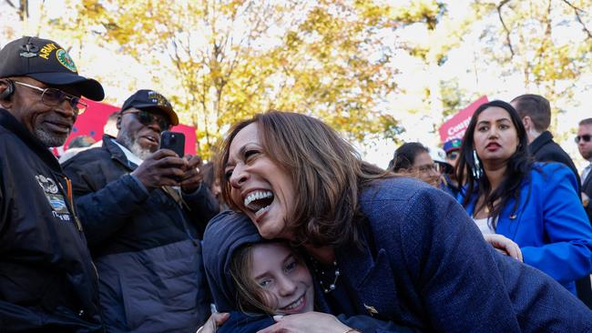 Democratic presidential nominee, U.S. Vice President Kamala Harris greets supporters after speaking at a campaign event at Washington Crossing Historic Park on October 16 in Washington Crossing, Pennsylvania. Picture: AFP