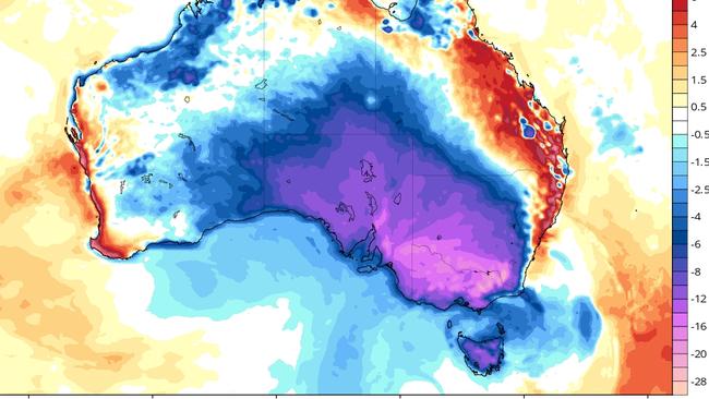 Forecast temperatures this week. Photo: Weatherzone