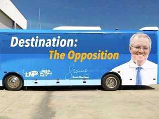 BUS CRASH: Memes about Scott Morrison's big blue bus appear to be on the money. Picture: Facebook