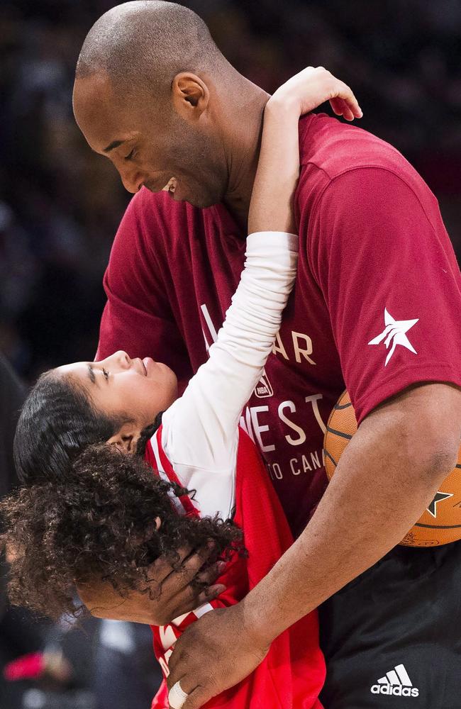 Vanessa Bryant shared this photo of her husband Kobe and daughter Gianna, taken in 2016. Picture: The Canadian Press via AP