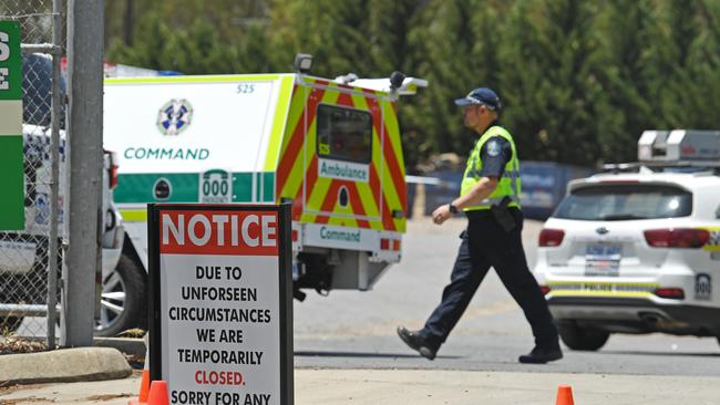 The freak accident happened in the driveway of the Adelaide Hills Recycling Centre in Woodside. Picture: Tom Huntley