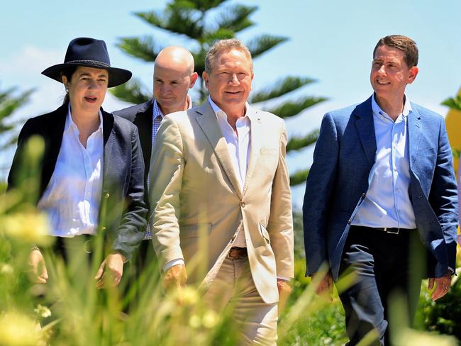 Picture taken from Queensland treasurer Cameron Dick's Facebook page. If you look closely you can see Steven Miles’s shirt to cut out on the right.